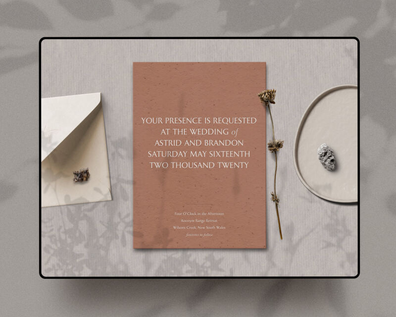 neutral paperless wedding invites