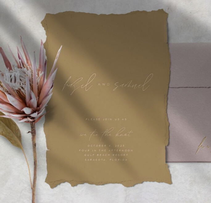 wedding invitation with RSVP deadline