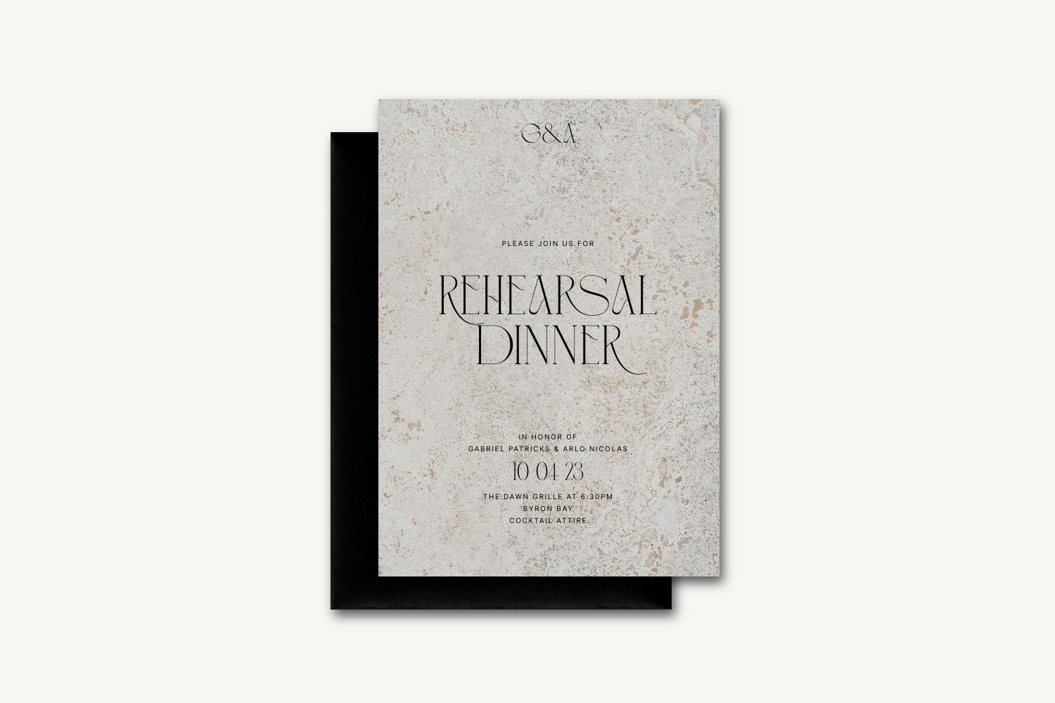 Arlo Rehearsal Dinner Invitation
