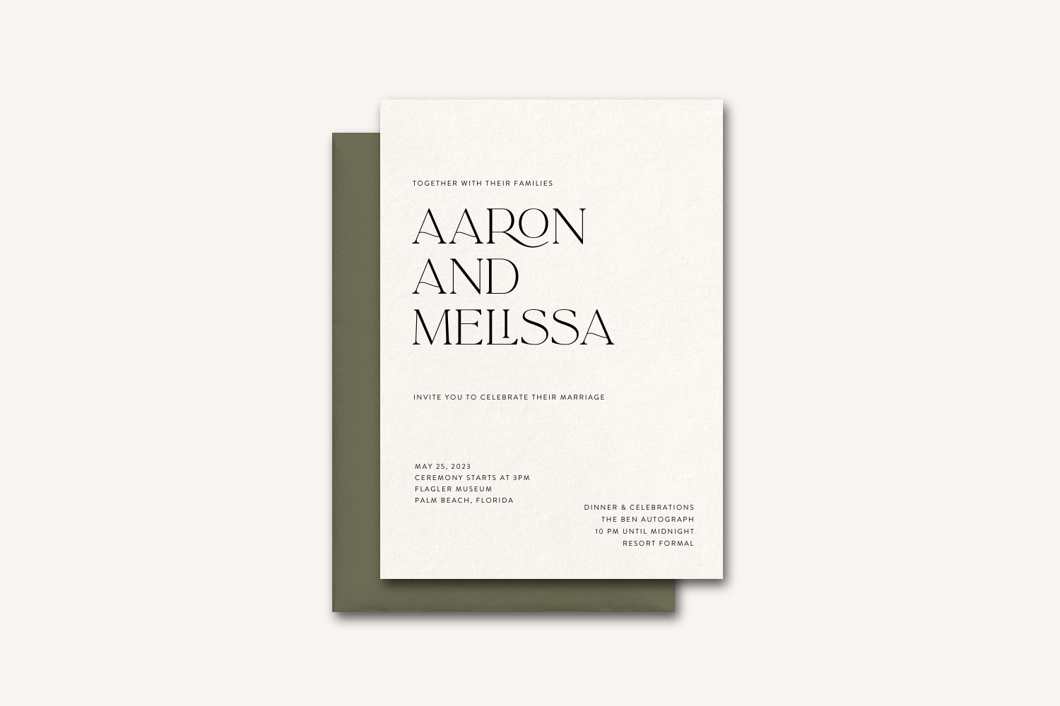 Aaron Wedding Invitation
