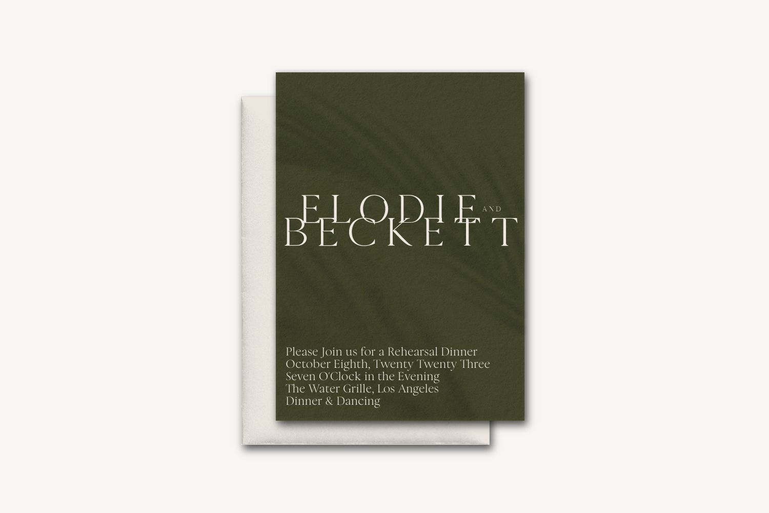 Beckett Rehearsal Dinner Invitation