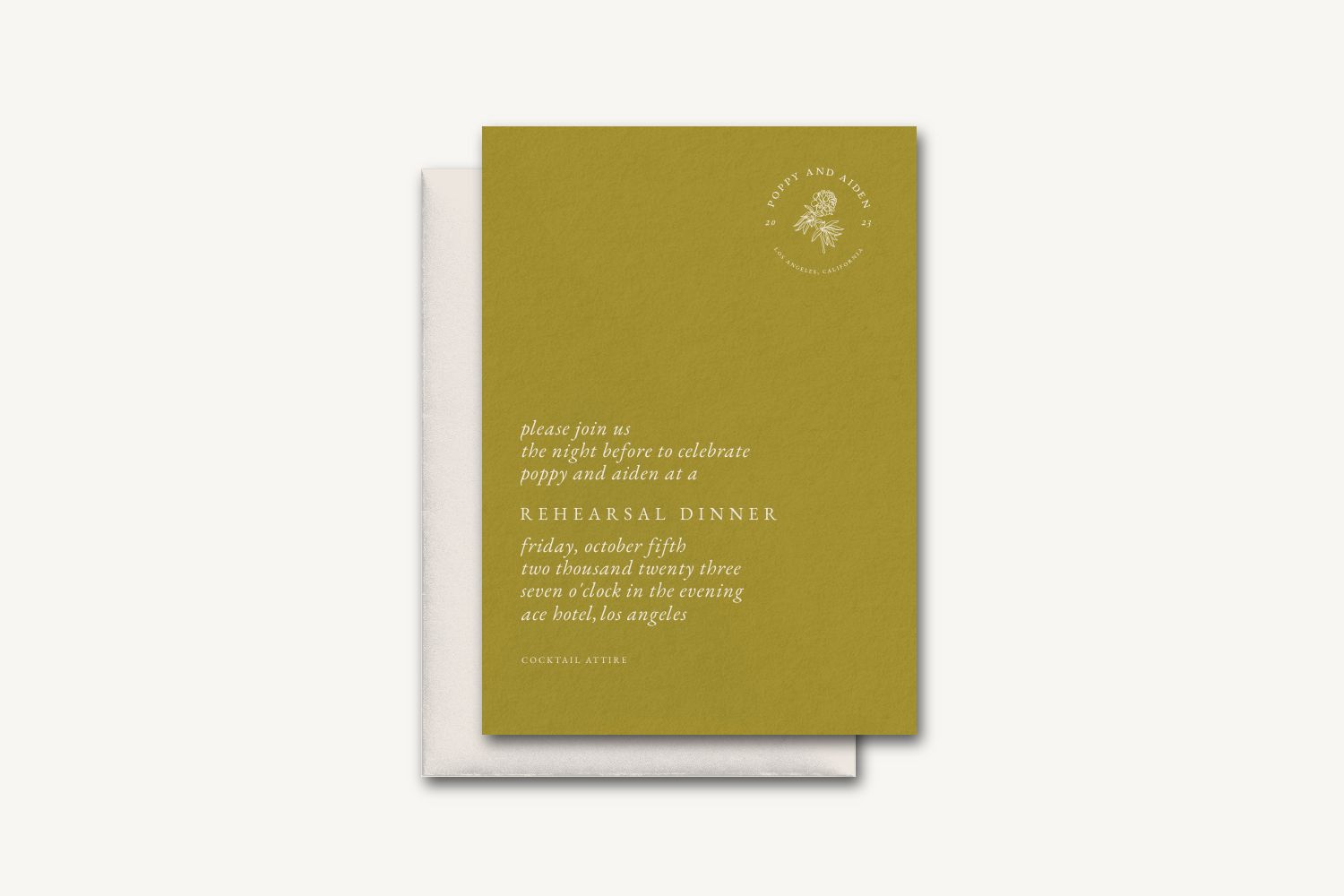 Aiden Rehearsal Dinner Invitation