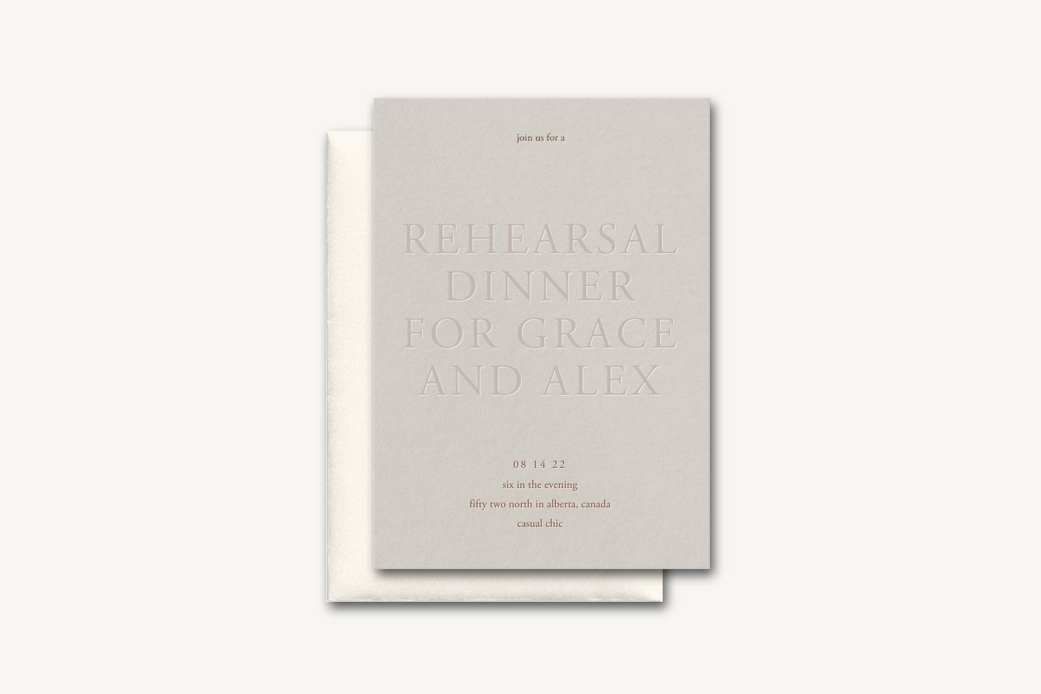 Grace Rehearsal Dinner Invitation
