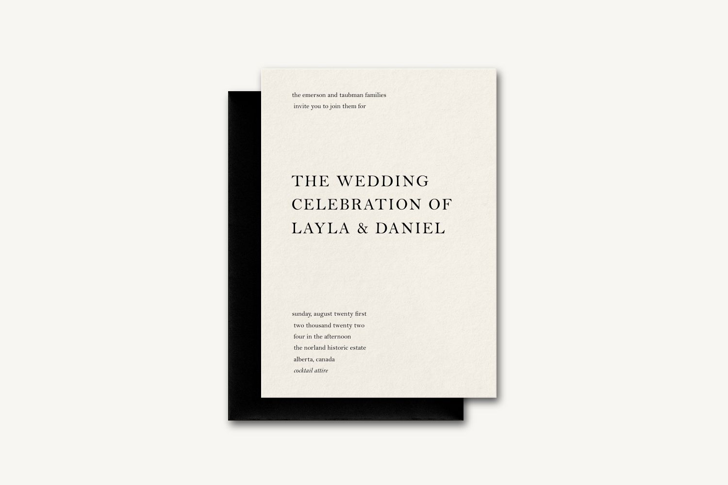 Layla Wedding Invitation