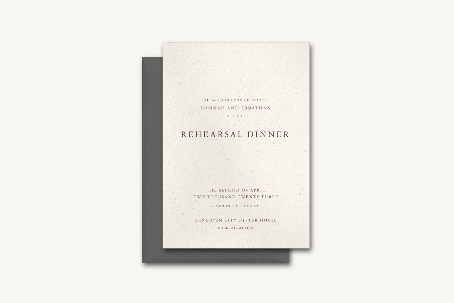 Hannah Rehearsal Dinner Invitation