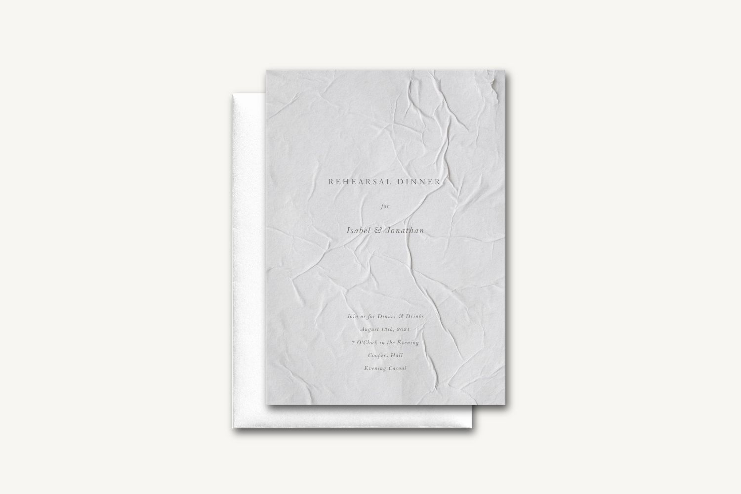 Isabel Rehearsal Dinner Invitation