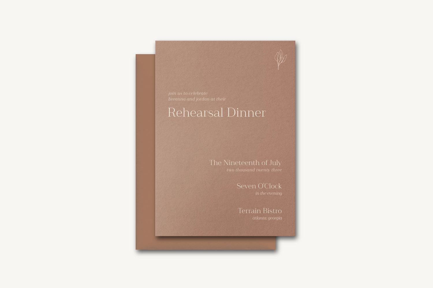 Breanna Rehearsal Dinner Invitation