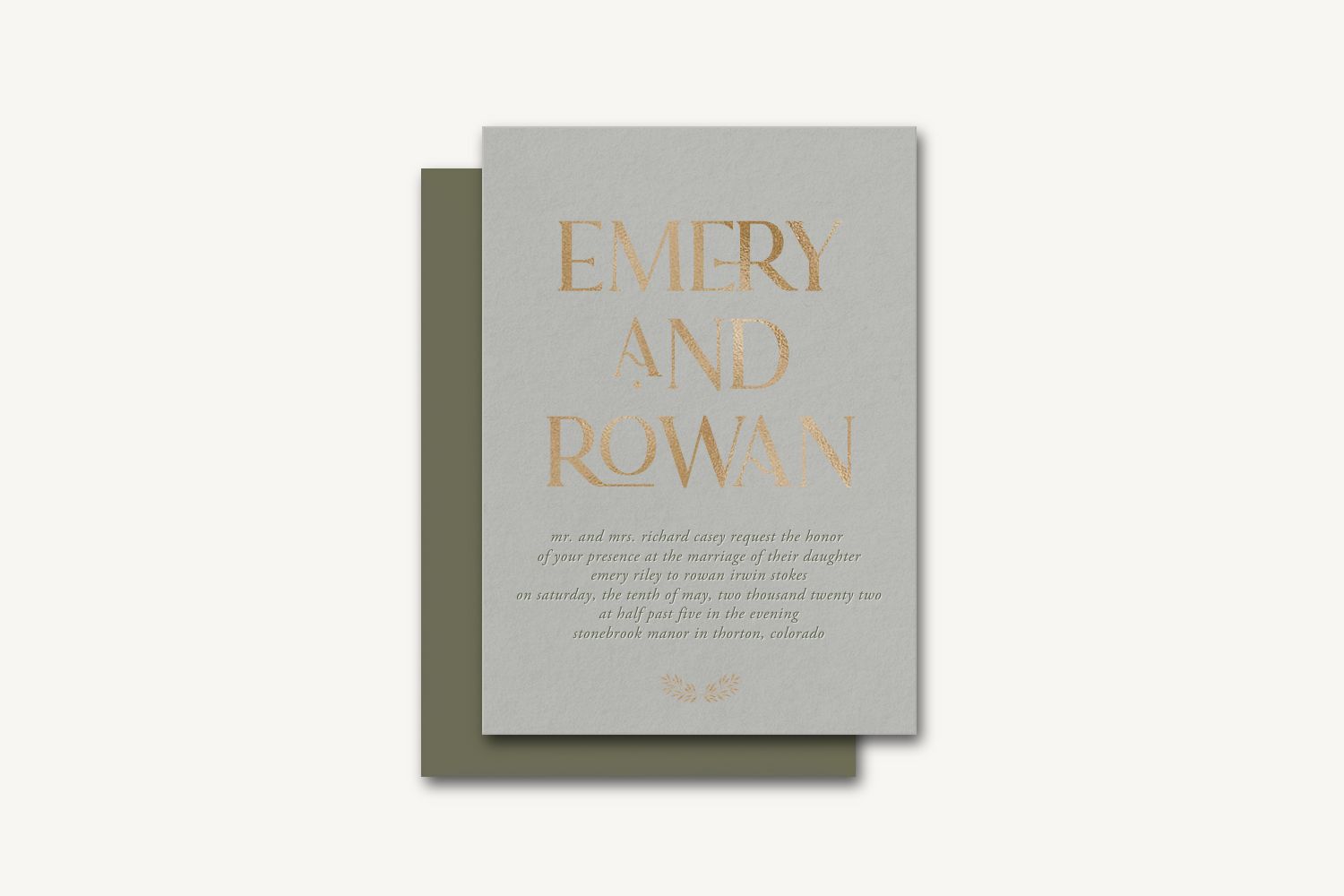 Rowan Wedding Invitation