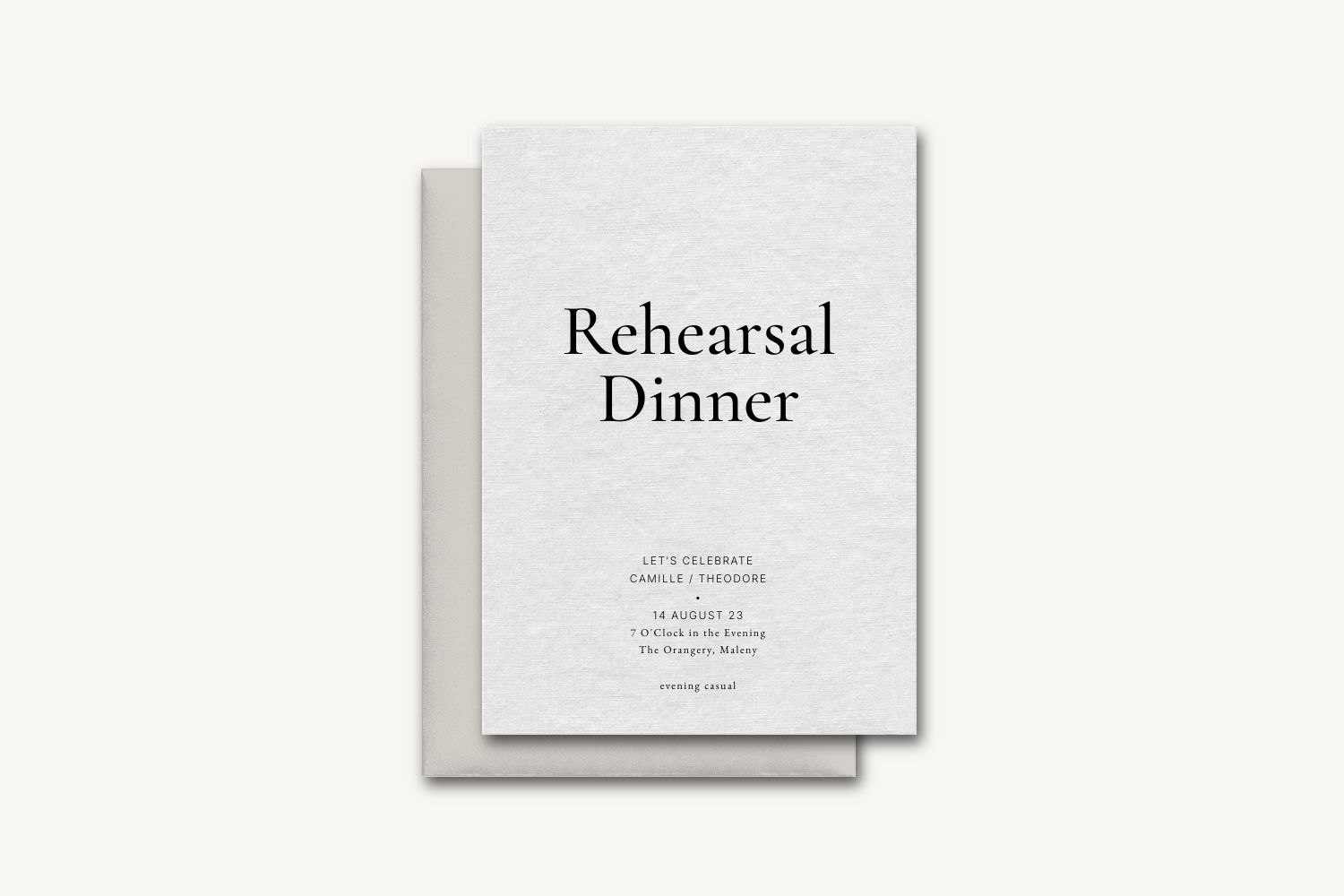 Theodore Rehearsal Dinner Invitation