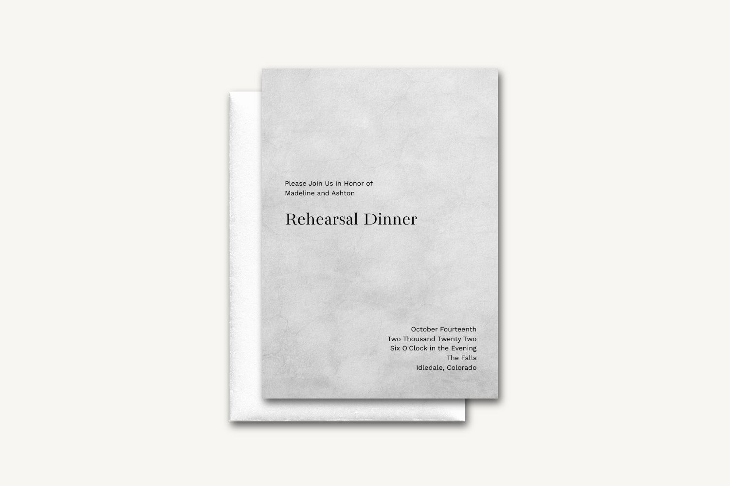 Ashton Rehearsal Dinner Invitation