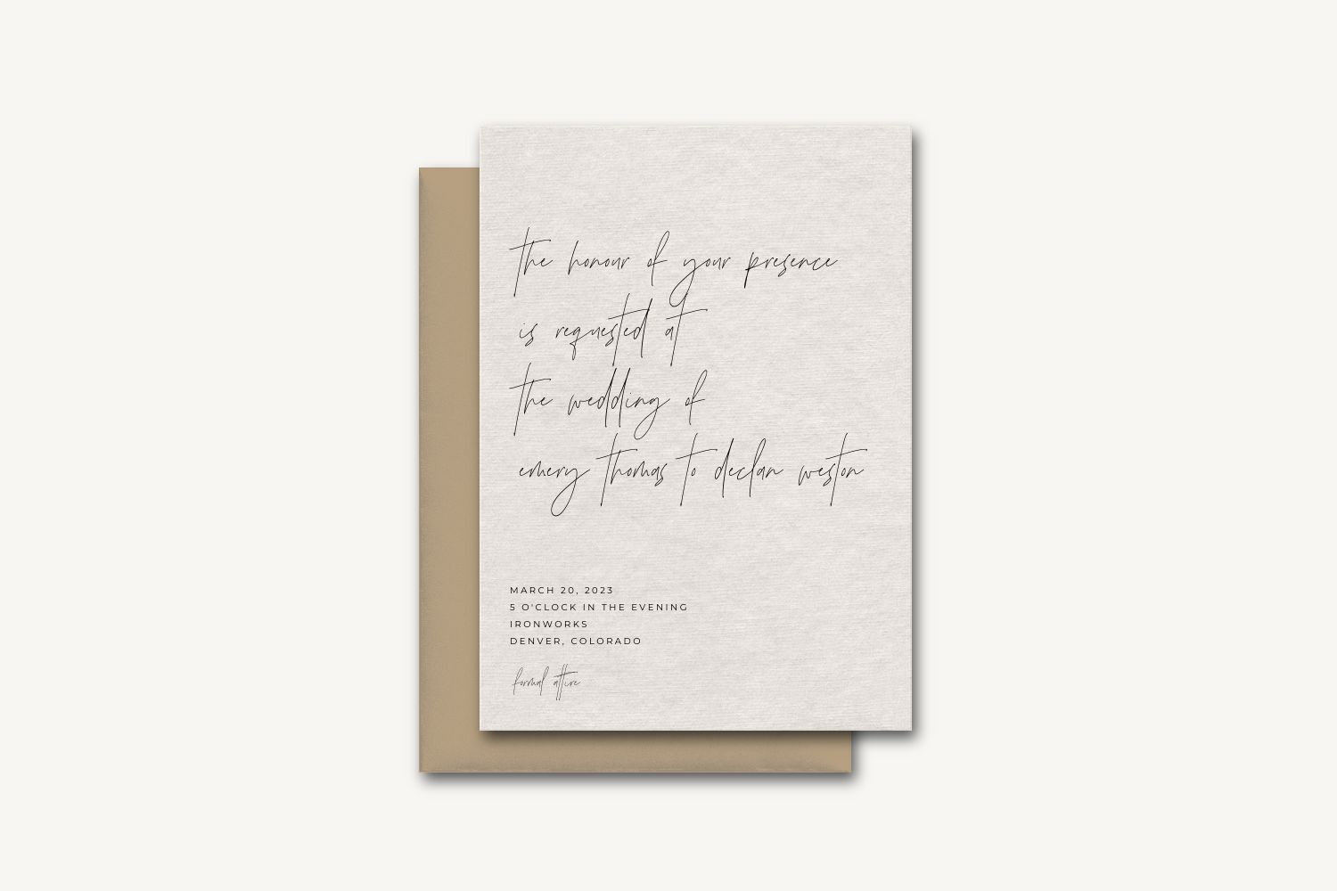 Declan Wedding Invitation