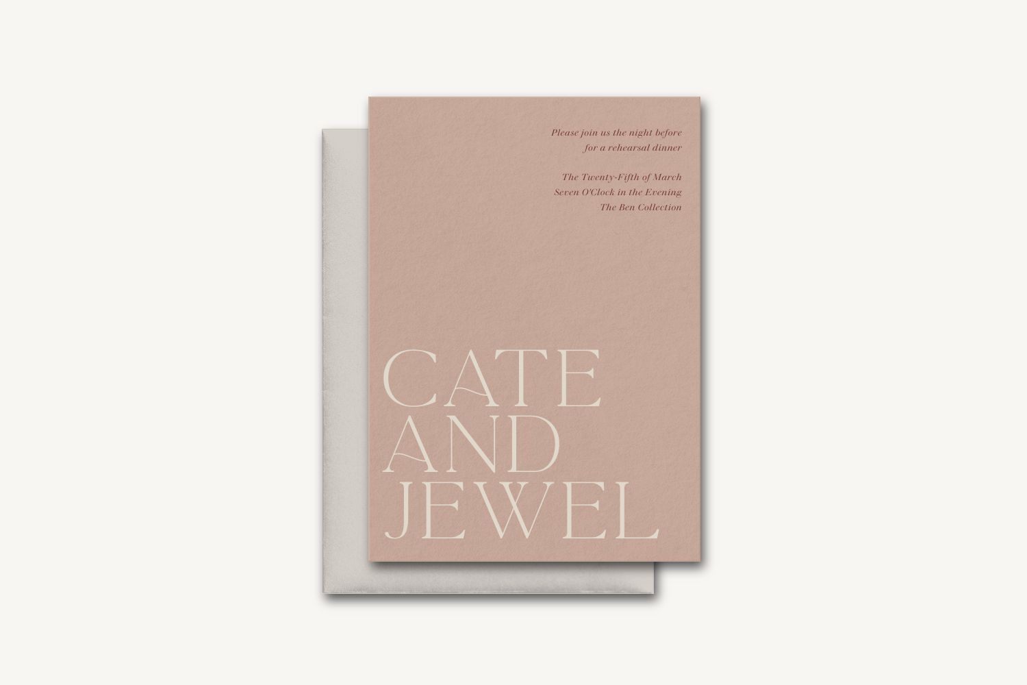 Jewel Rehearsal Dinner Invitation