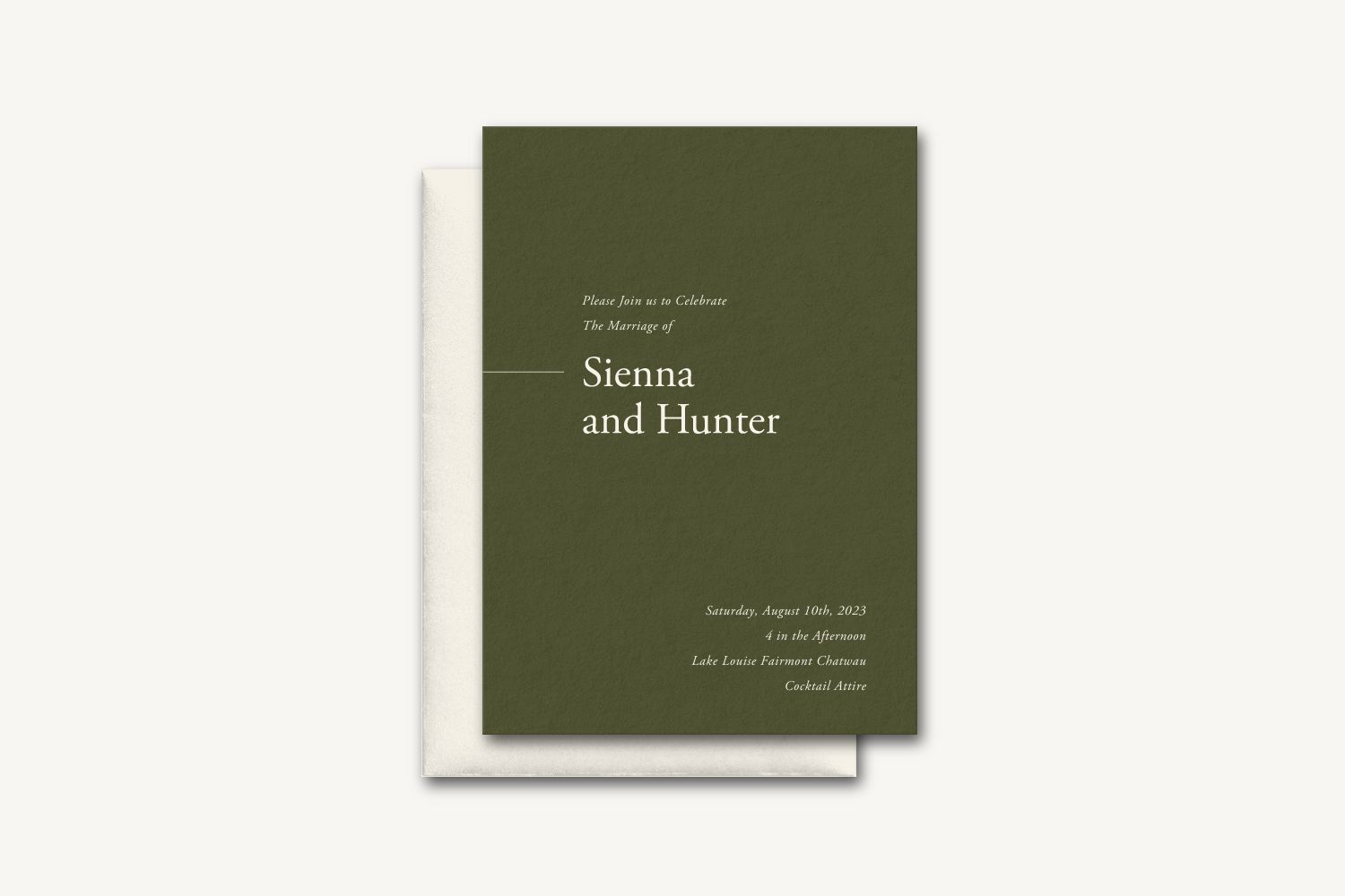 Hunter Wedding Invitation