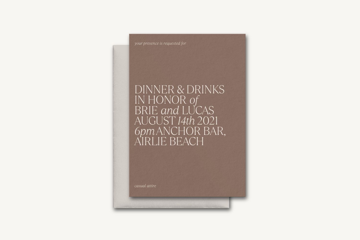 Brie Rehearsal Dinner Invitation