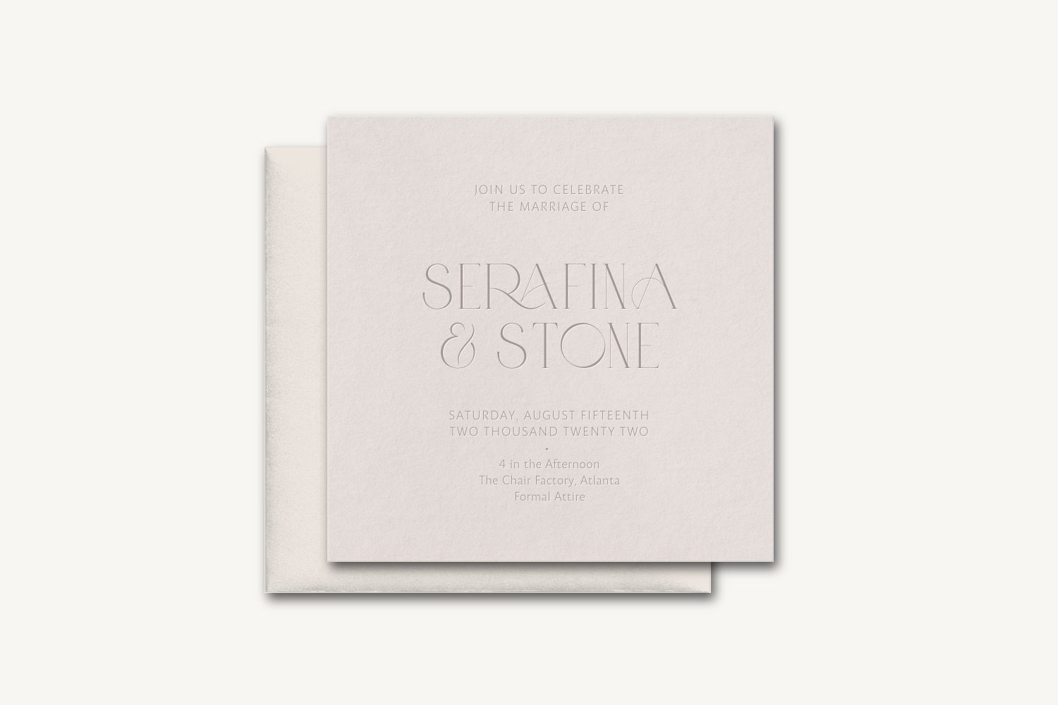 Stone Wedding Invitation