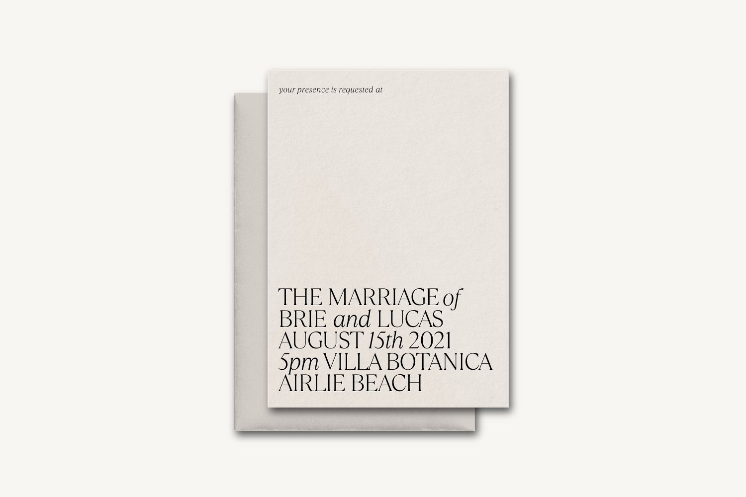 Brie Wedding Invitation