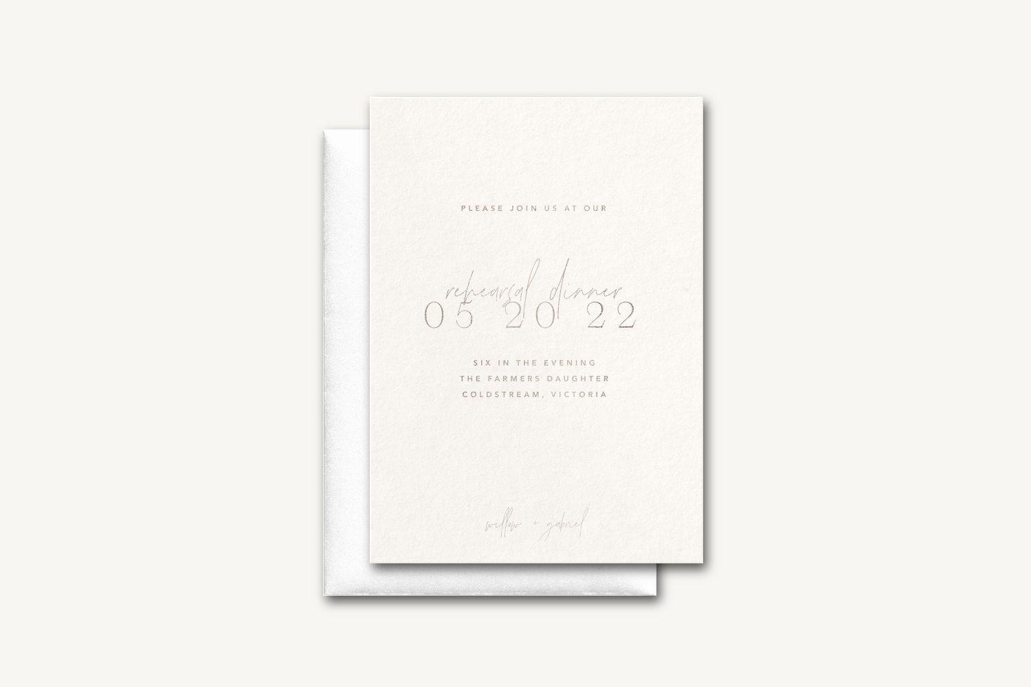 Willow Rehearsal Dinner Invitation