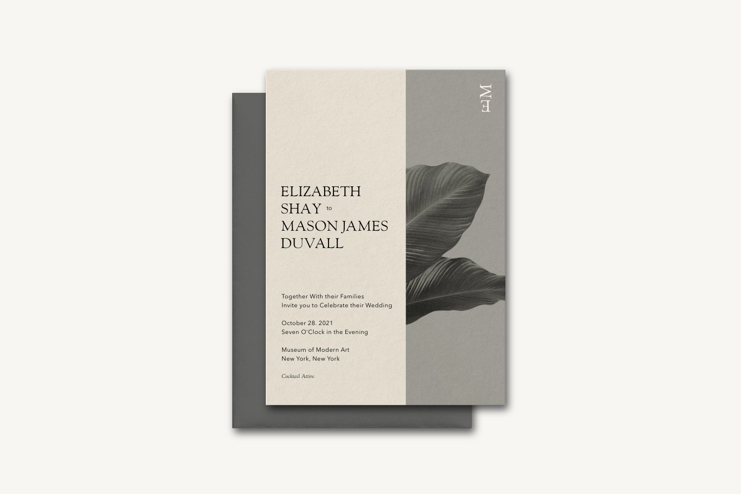 Mason Wedding Invitation