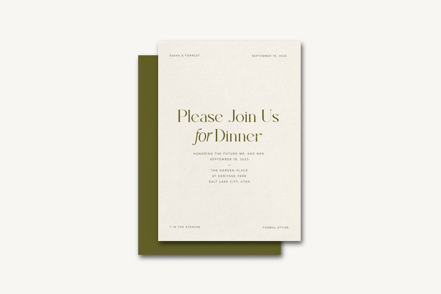 Forrest Rehearsal Dinner Invitation