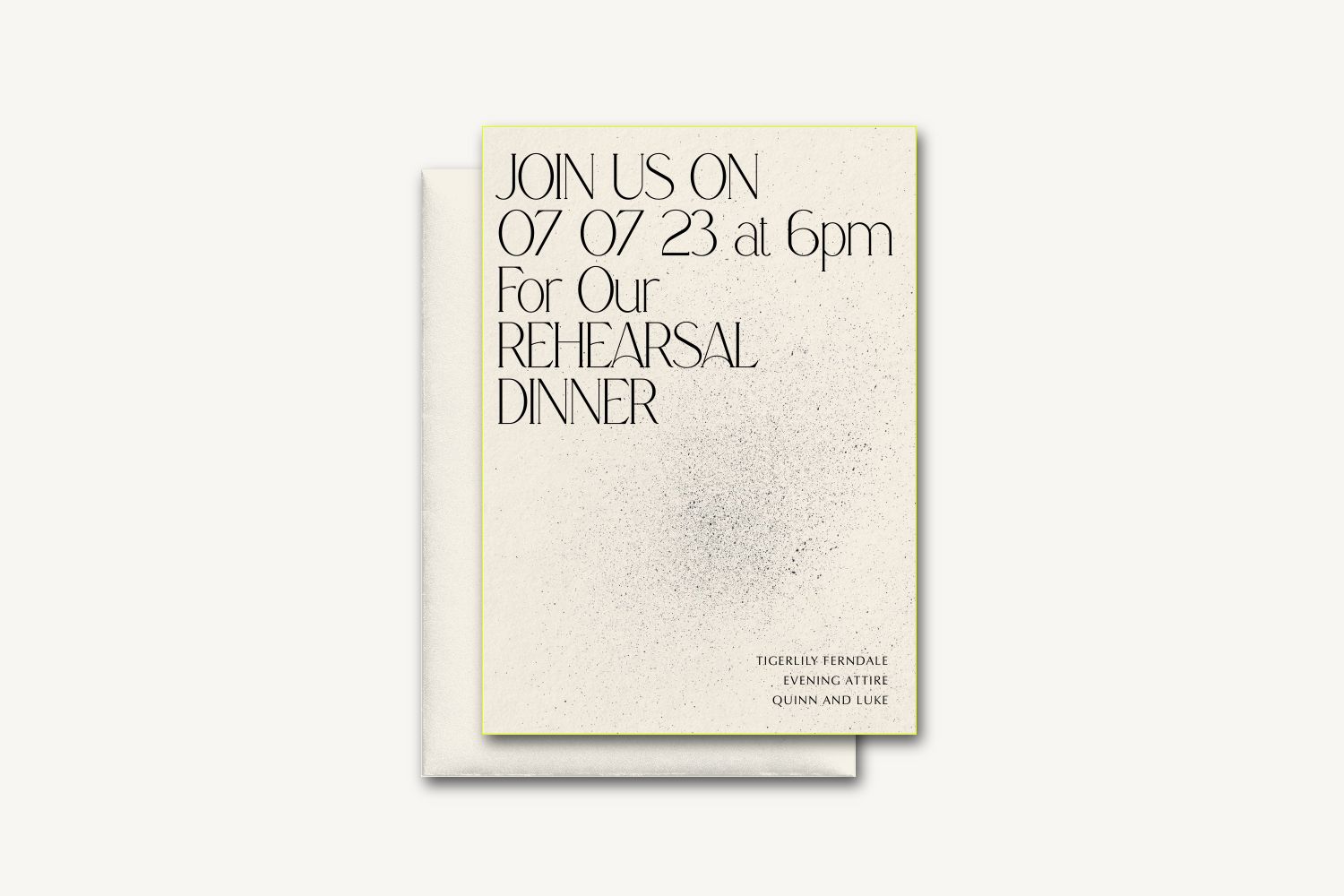 Quinn Rehearsal Dinner Invitation