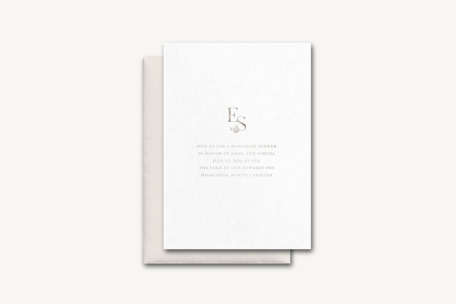 Emmy Rehearsal Dinner Invitation