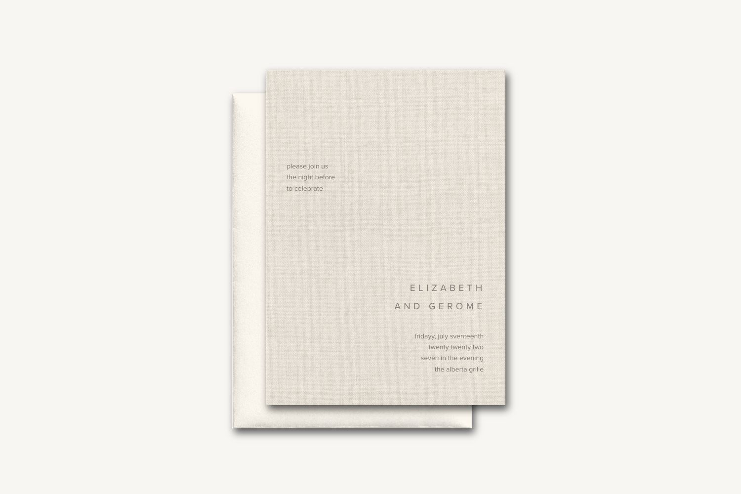 Elizabeth Rehearsal Dinner Invitation