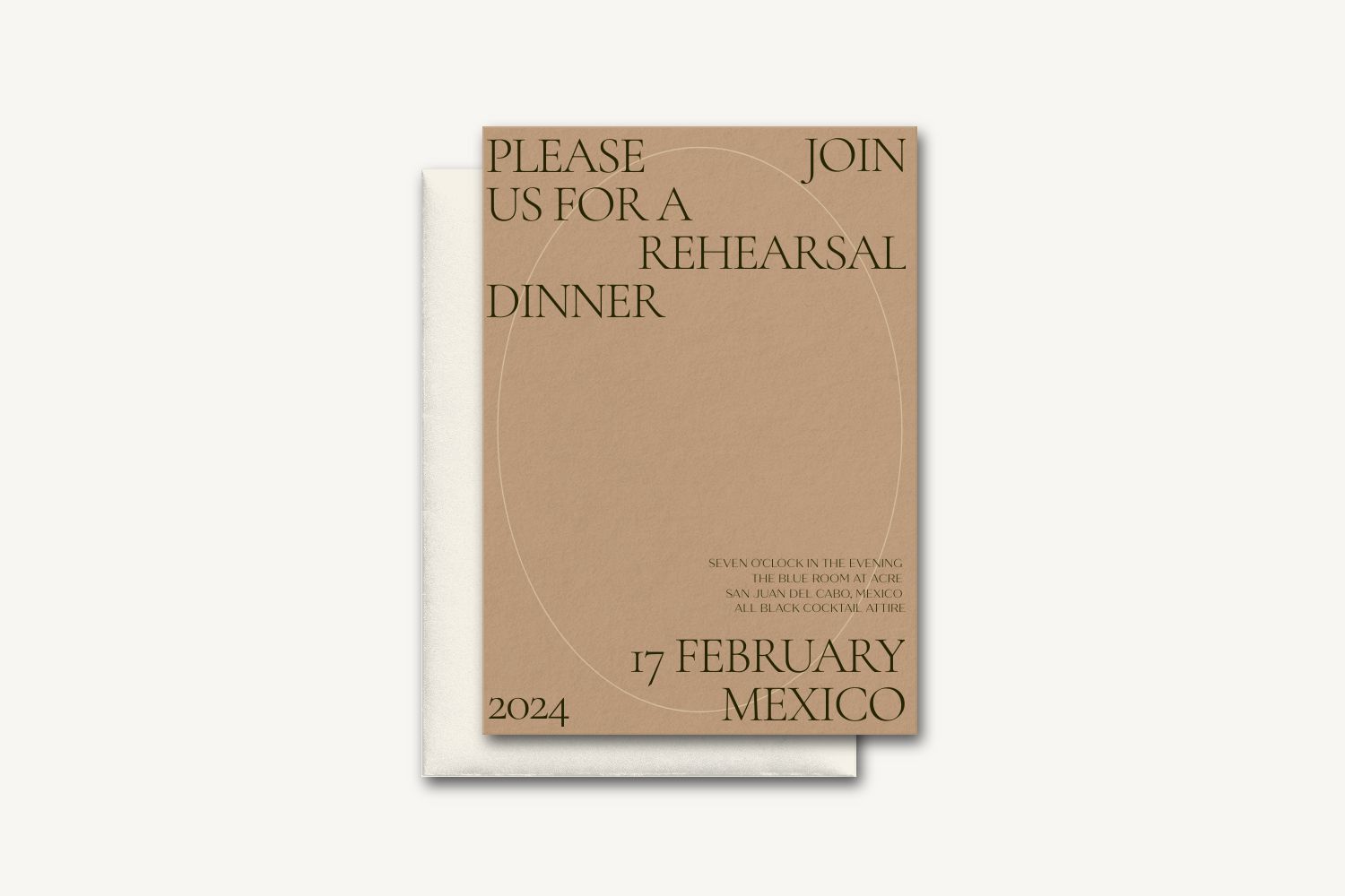 Santana Rehearsal Dinner Invitation