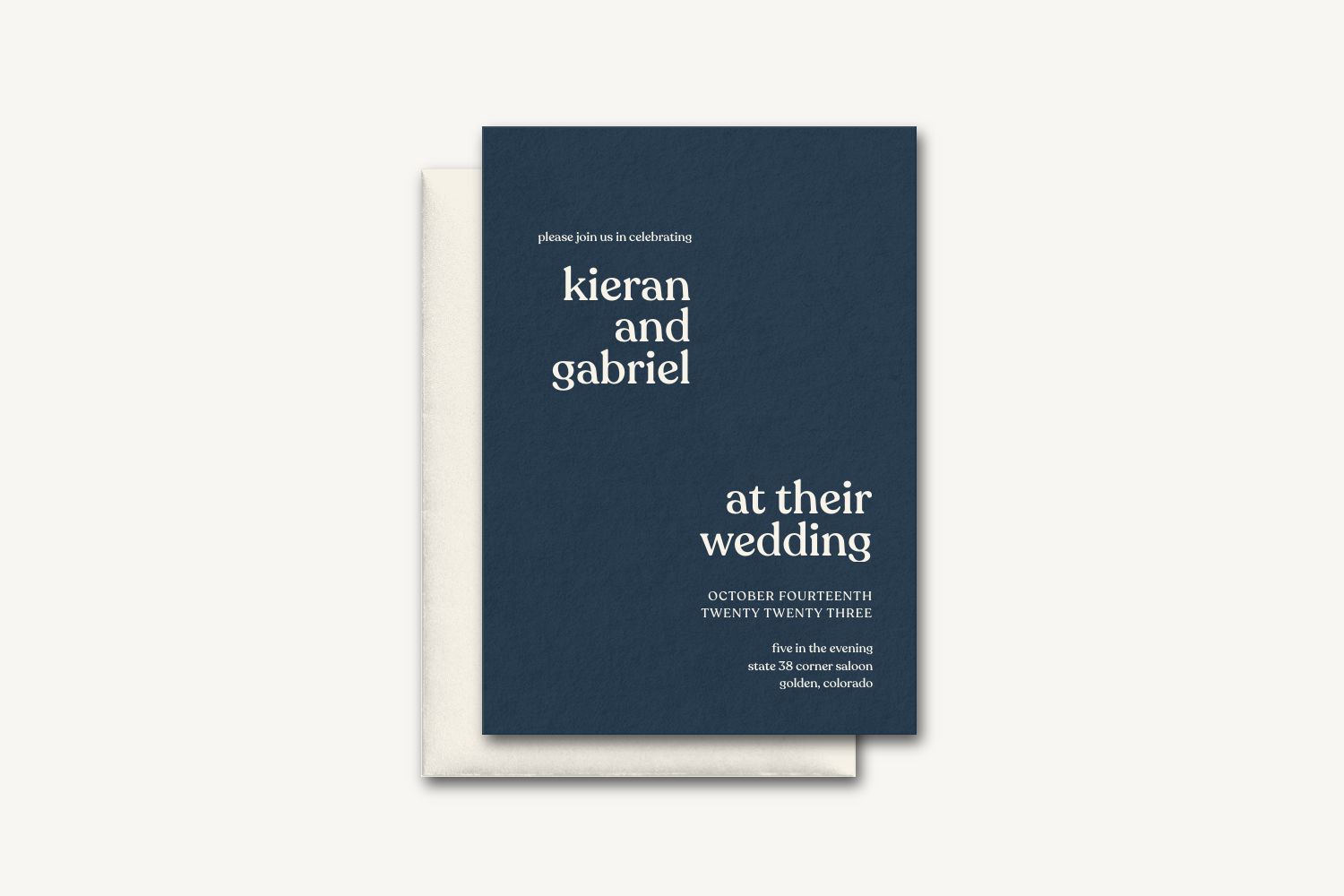 Kieran Wedding Invitation