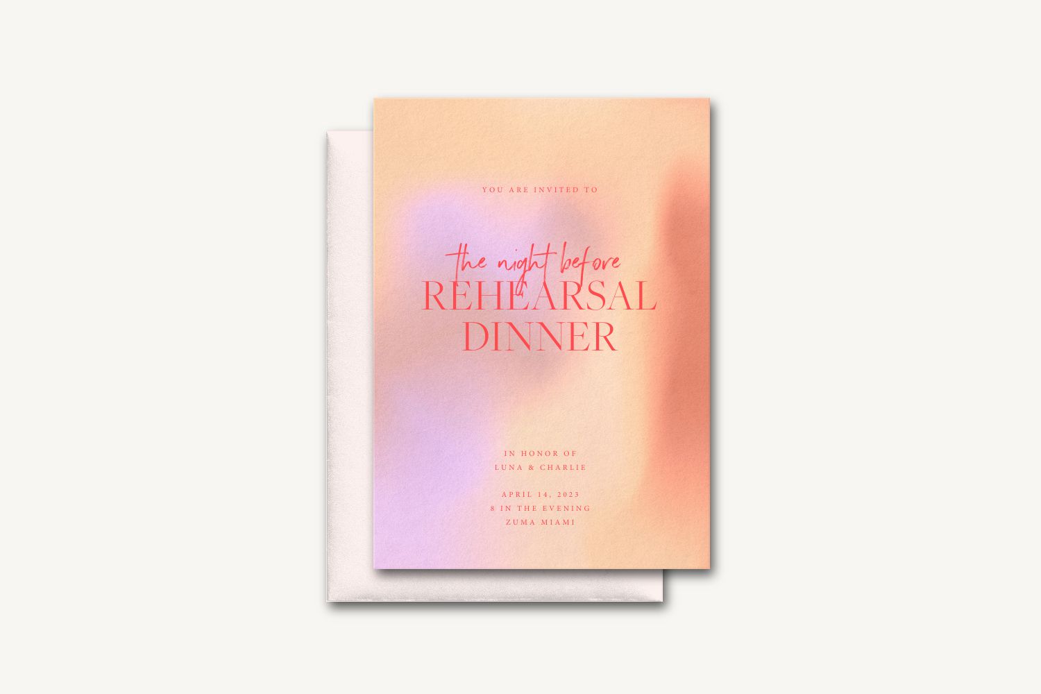 Luna Rehearsal Dinner Invitation