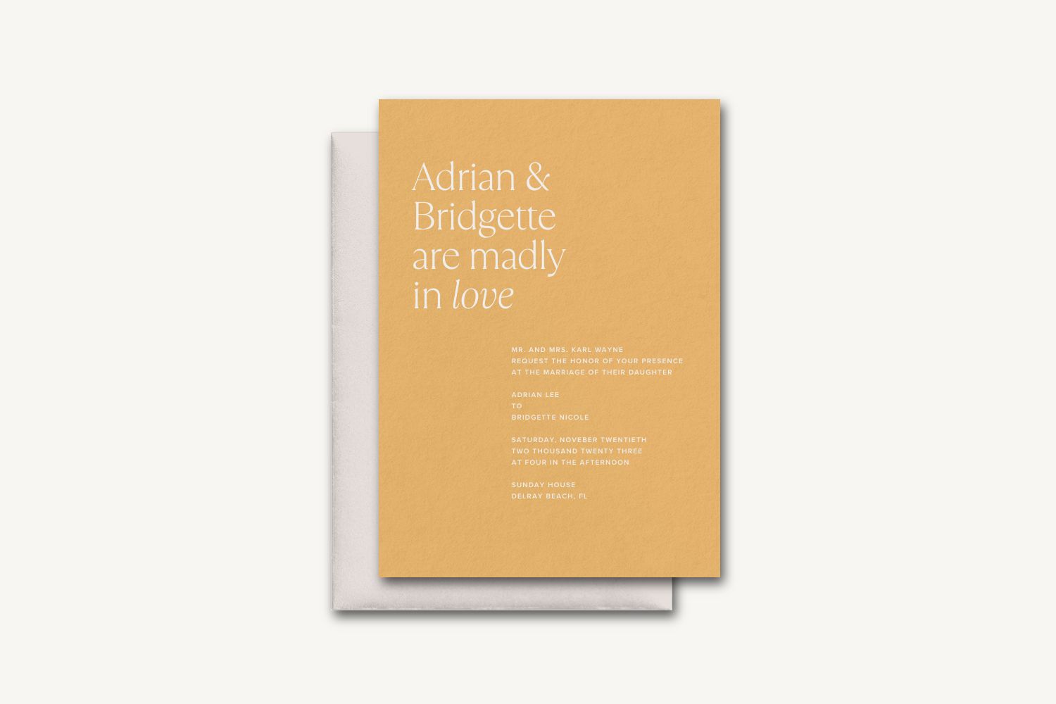 Adrian Wedding Invitation
