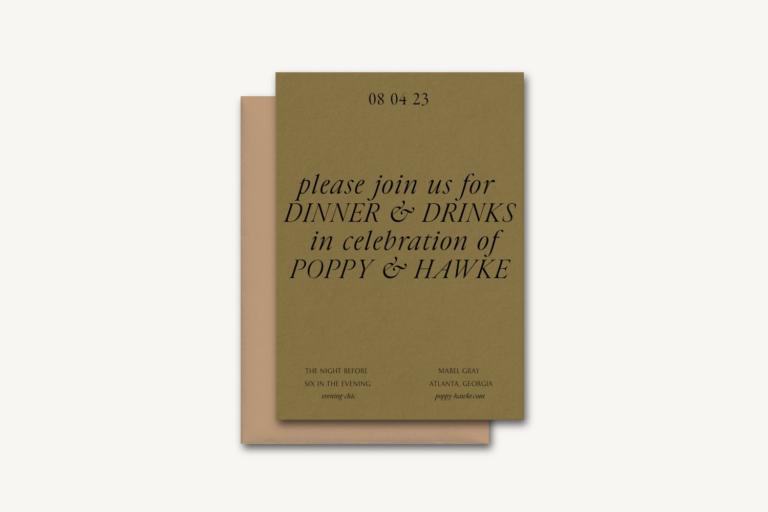 Poppy Rehearsal Dinner Invitation