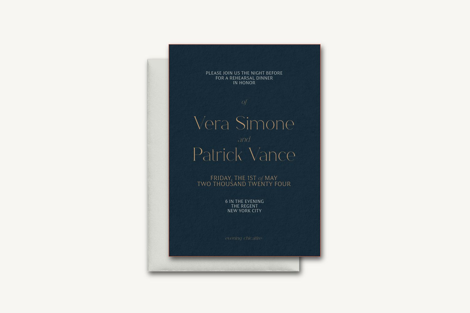 Vera Rehearsal Dinner Invitation