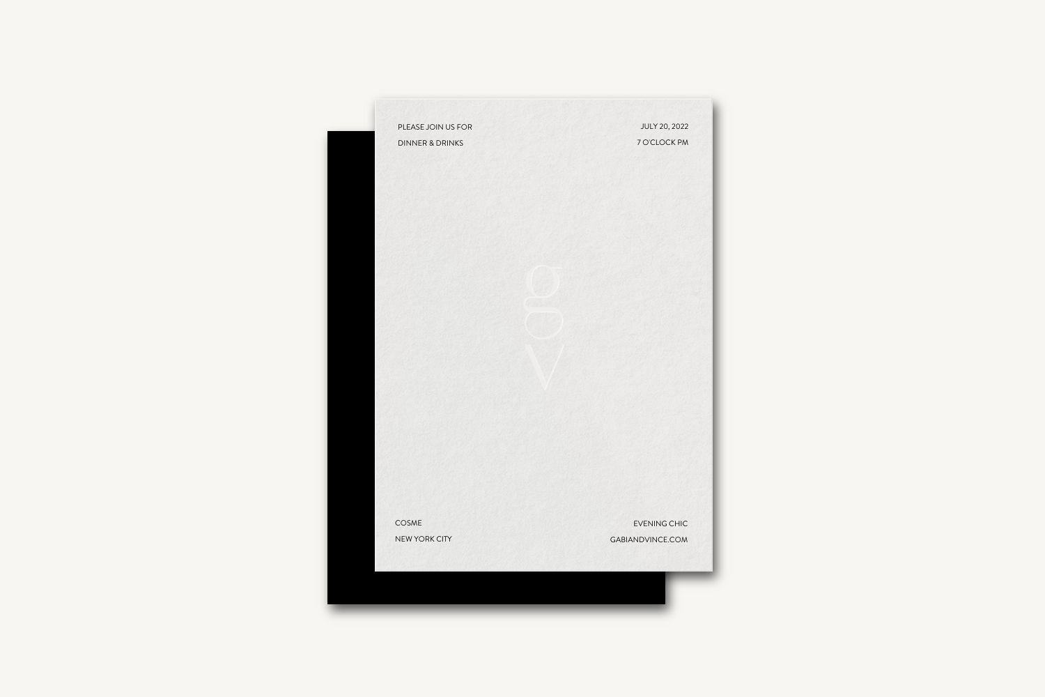 Vincent Rehearsal Dinner Invitation