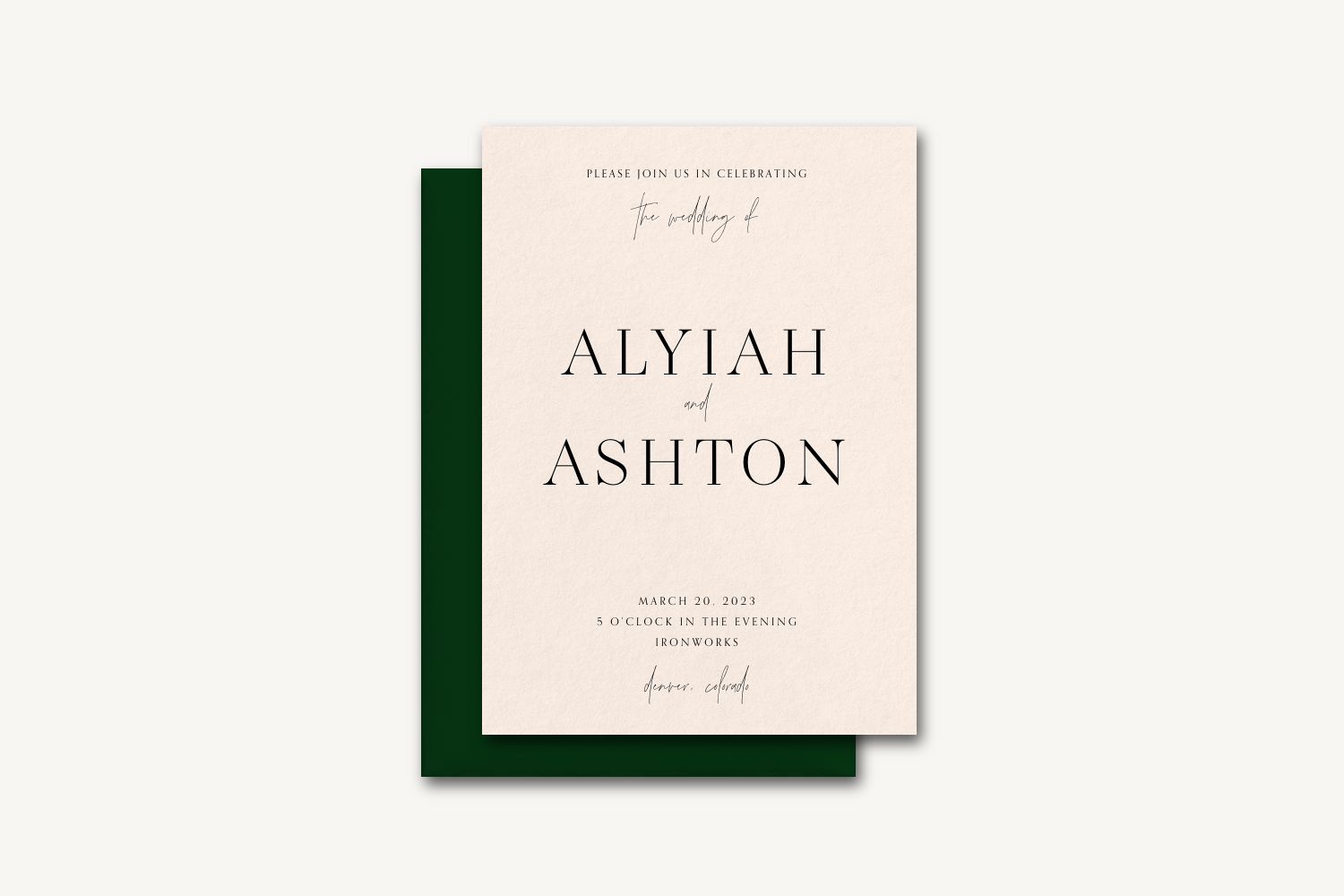 Alyiah Wedding Invitation