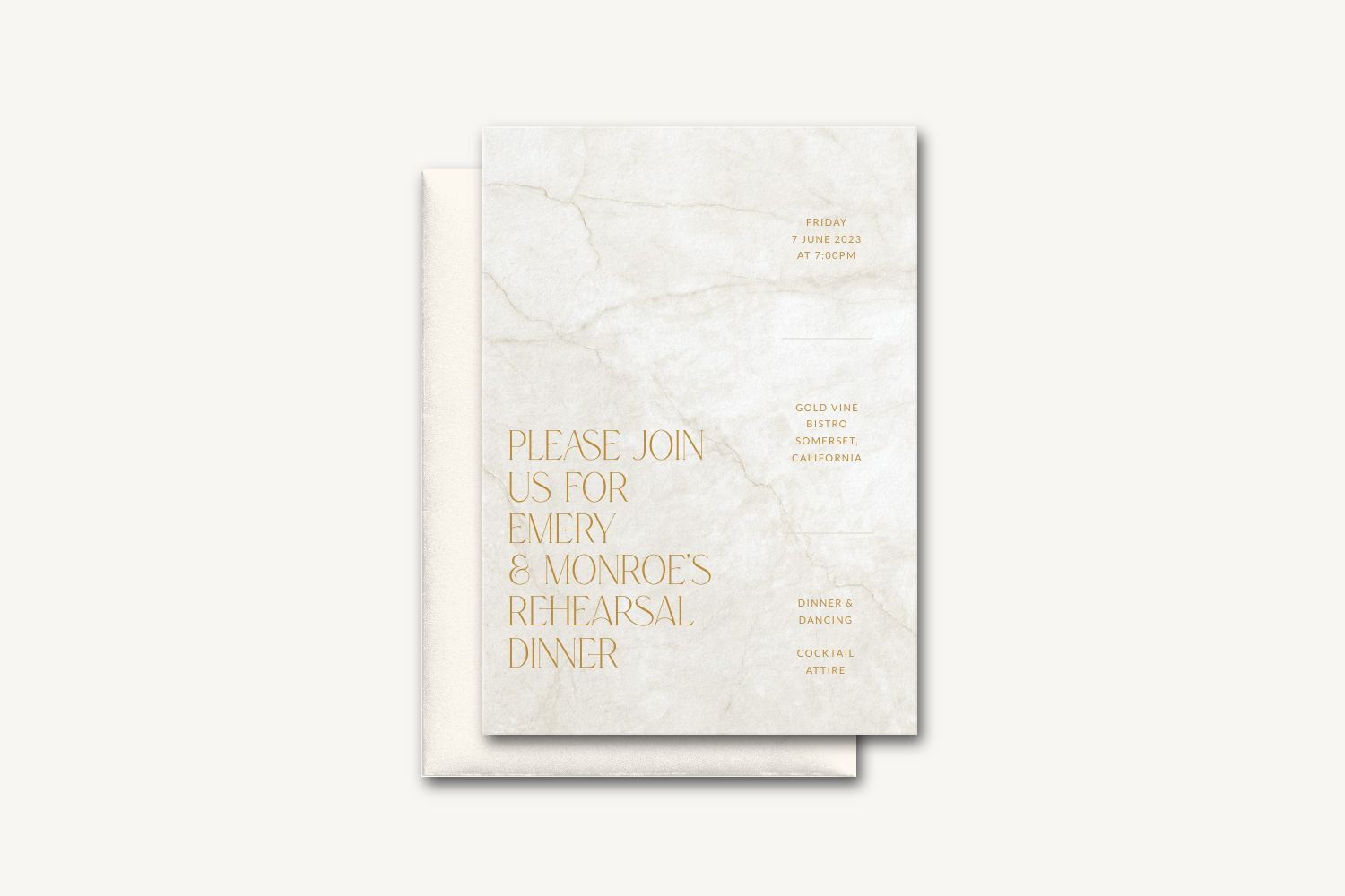 Monroe Rehearsal Dinner Invitation