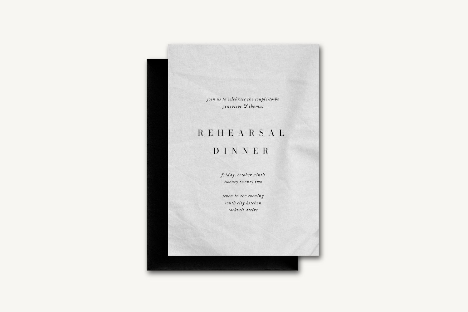 Genevieve Rehearsal Dinner Invitation