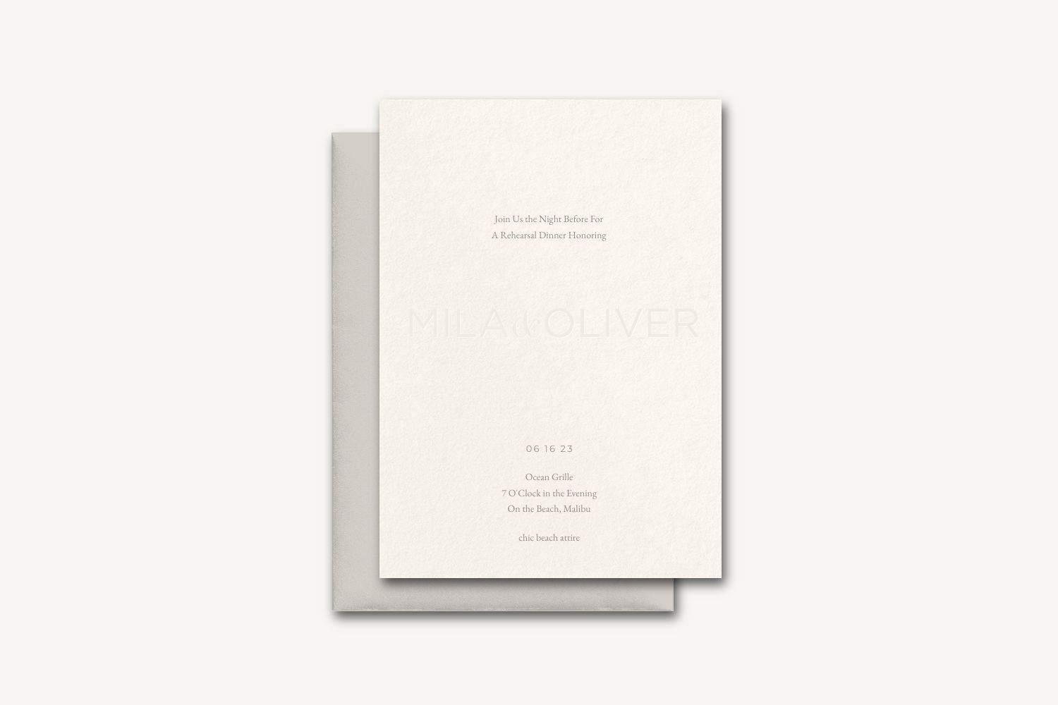 Mila Rehearsal Dinner Invitation