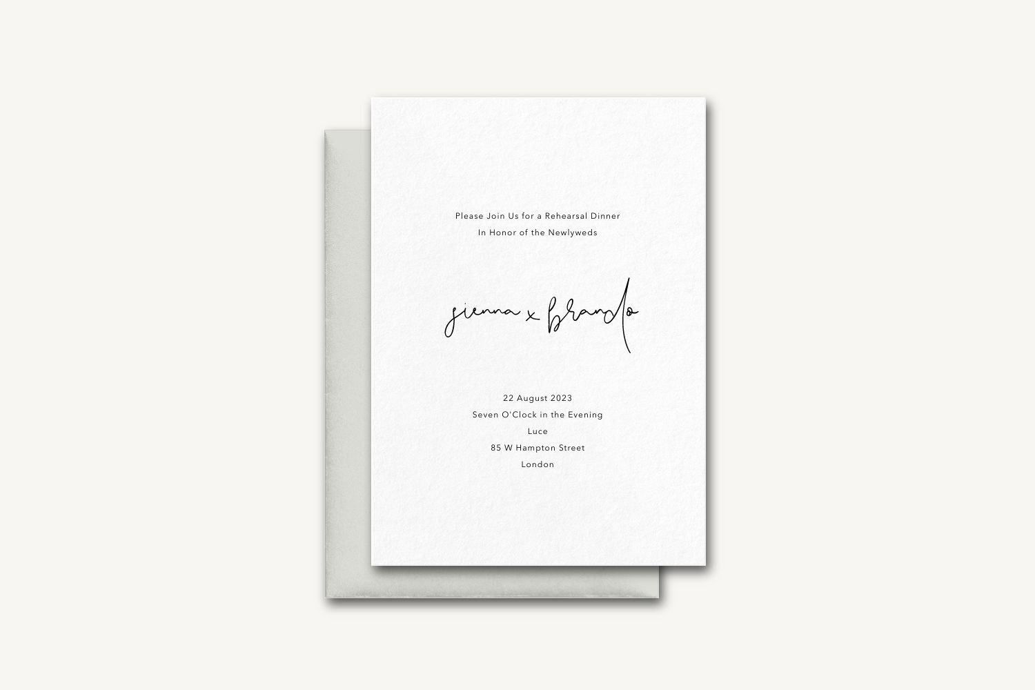 Brando Rehearsal Dinner Invitation