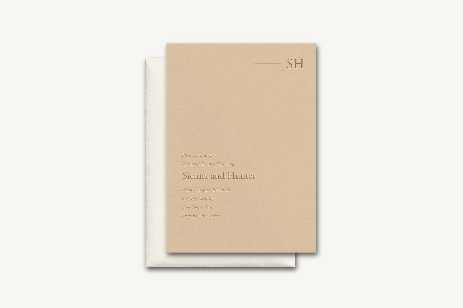 Hunter Rehearsal Dinner Invitation