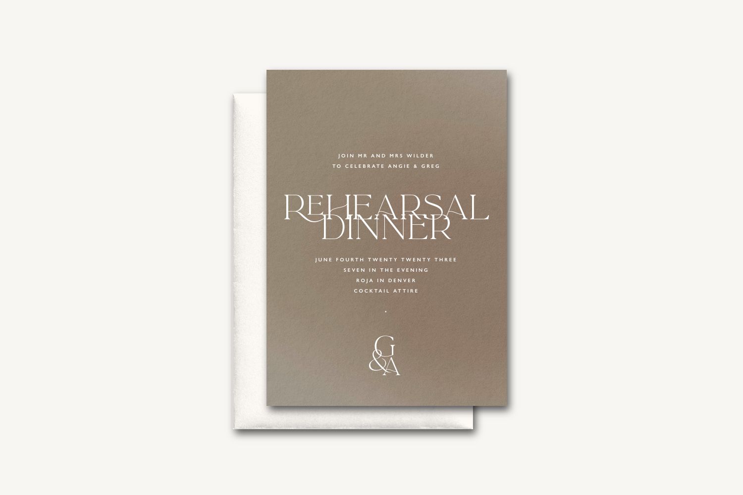 Angie Rehearsal Dinner Invitation