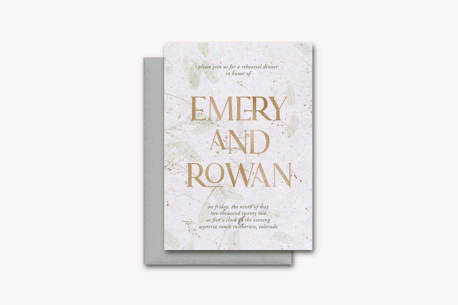 Rowan Rehearsal Dinner Invitation