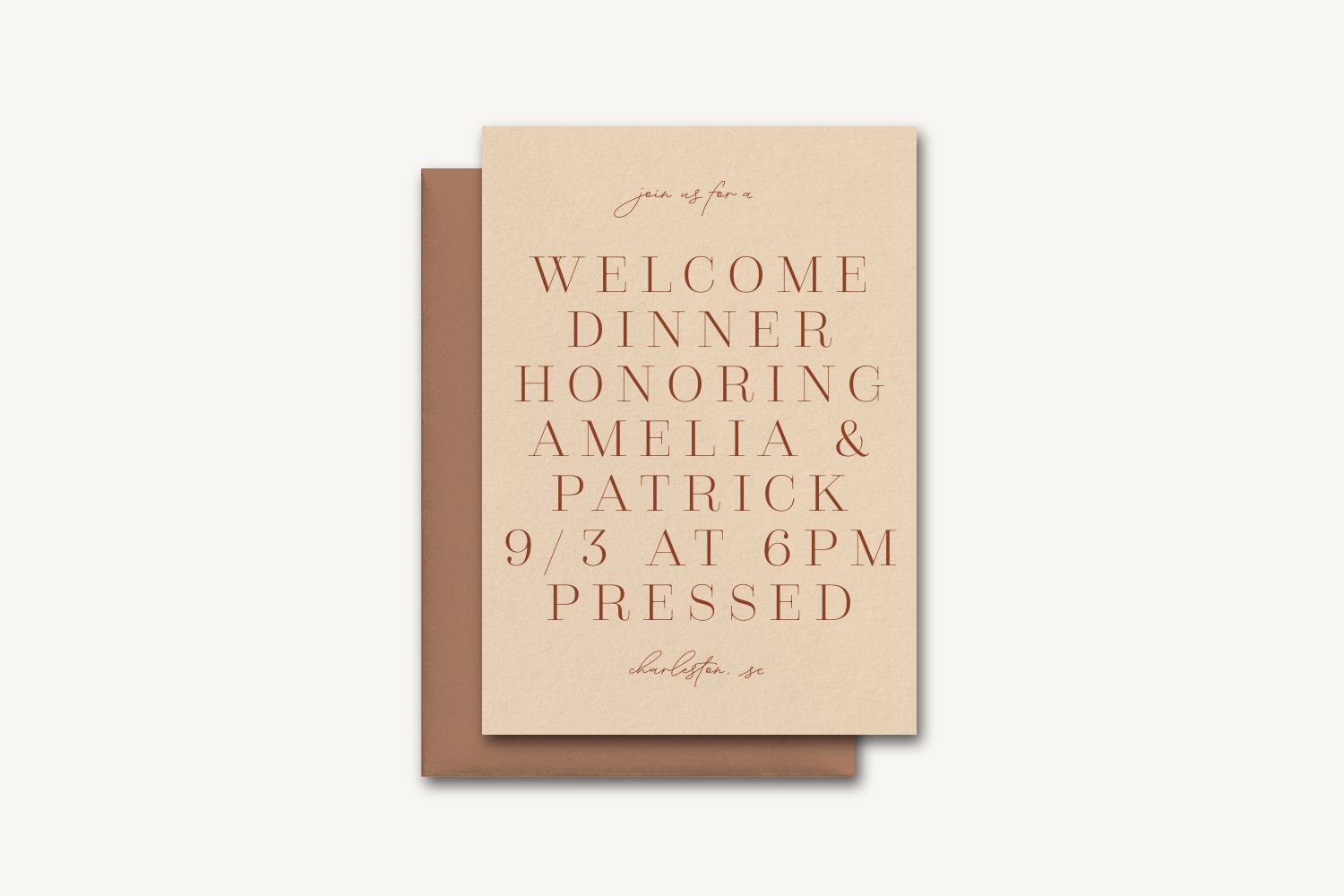 Amelia Rehearsal Dinner Invitation