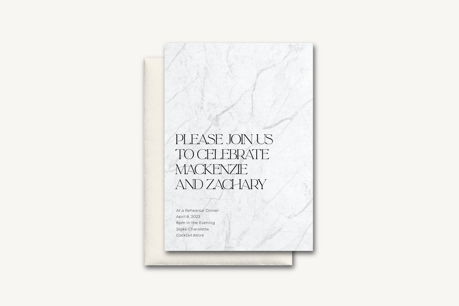 Mackenzie Rehearsal Dinner Invitation