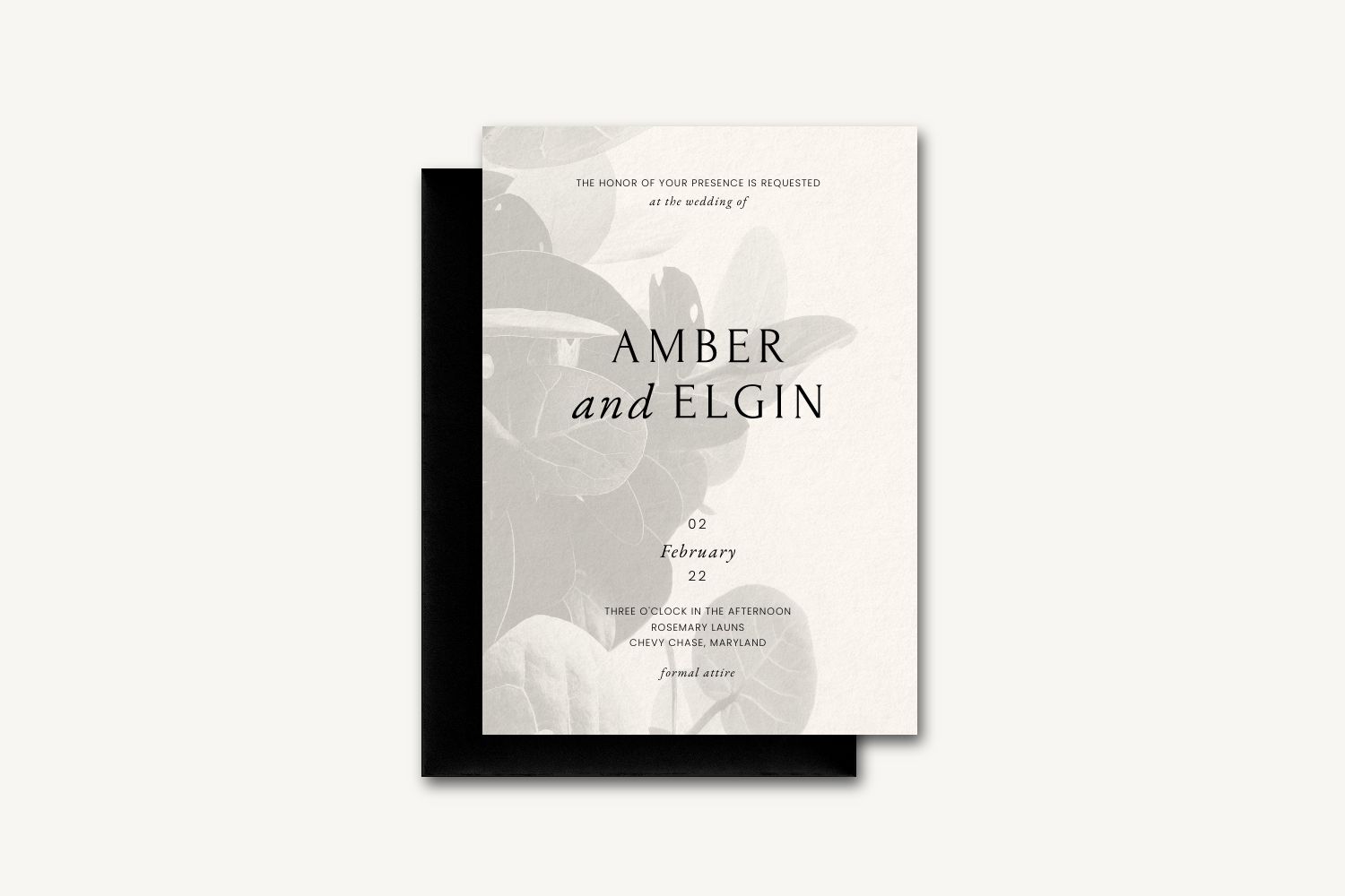 Amber Wedding Invitation