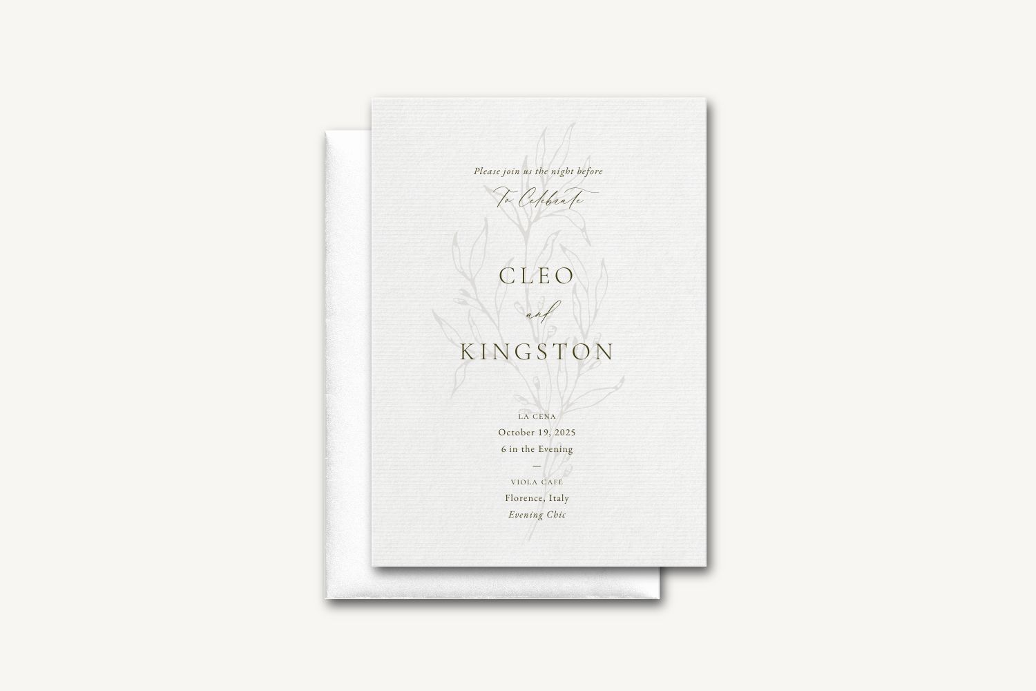 Cleo Rehearsal Dinner Invitation