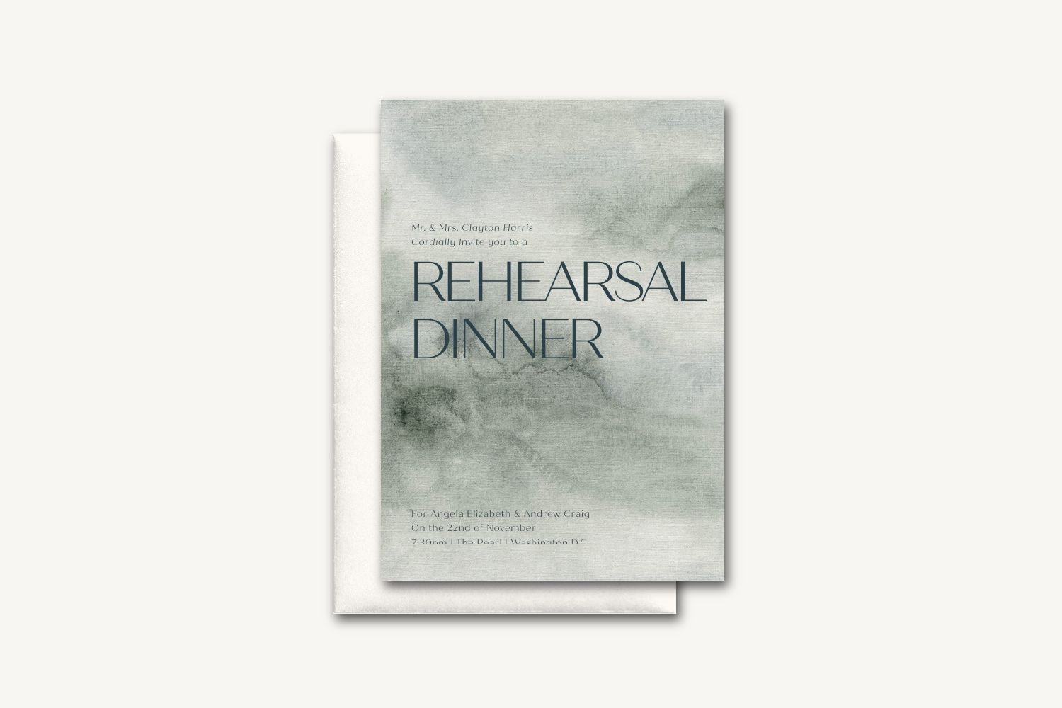 Angela Rehearsal Dinner Invitation