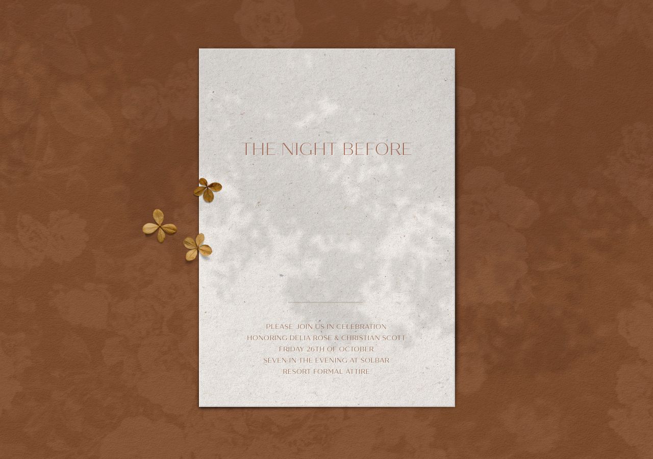 Delia Rehearsal Dinner Invitation