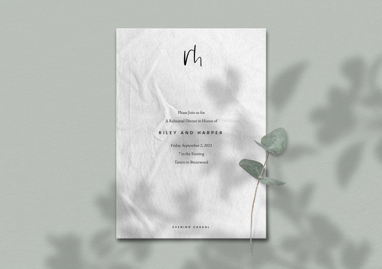 Riley Rehearsal Dinner Invitation
