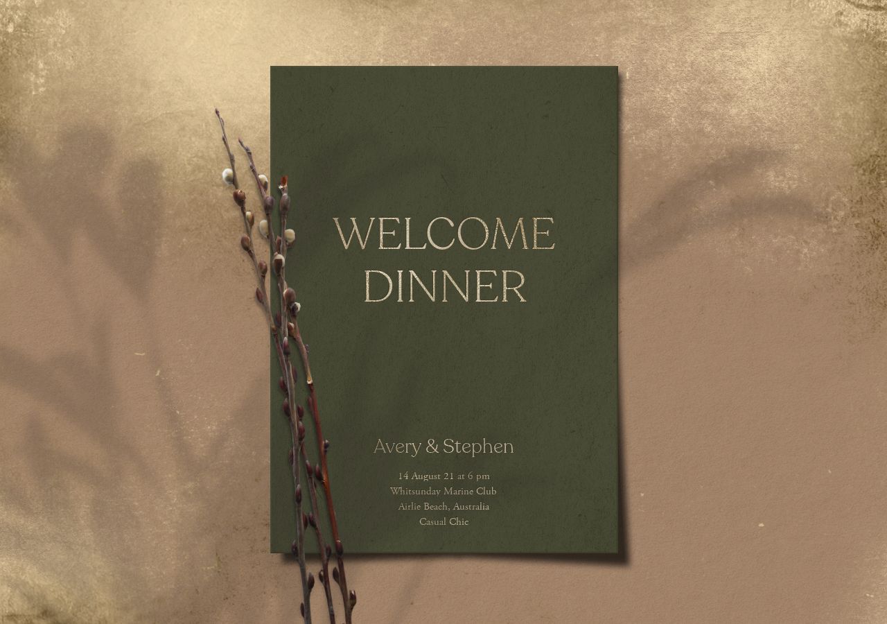 Avery Rehearsal Dinner Invitation