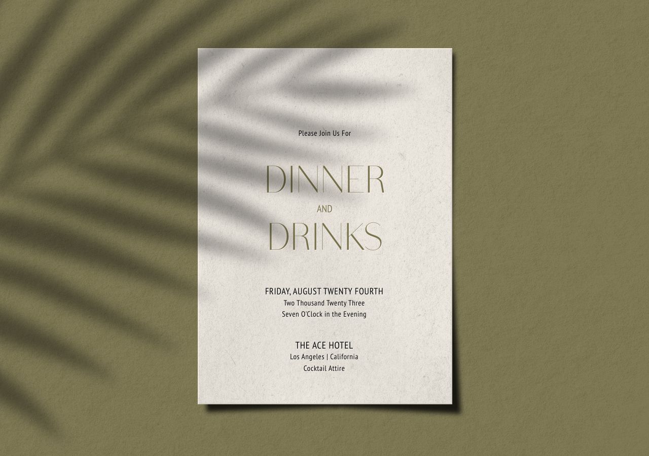 Raine Rehearasal Dinner Invitation